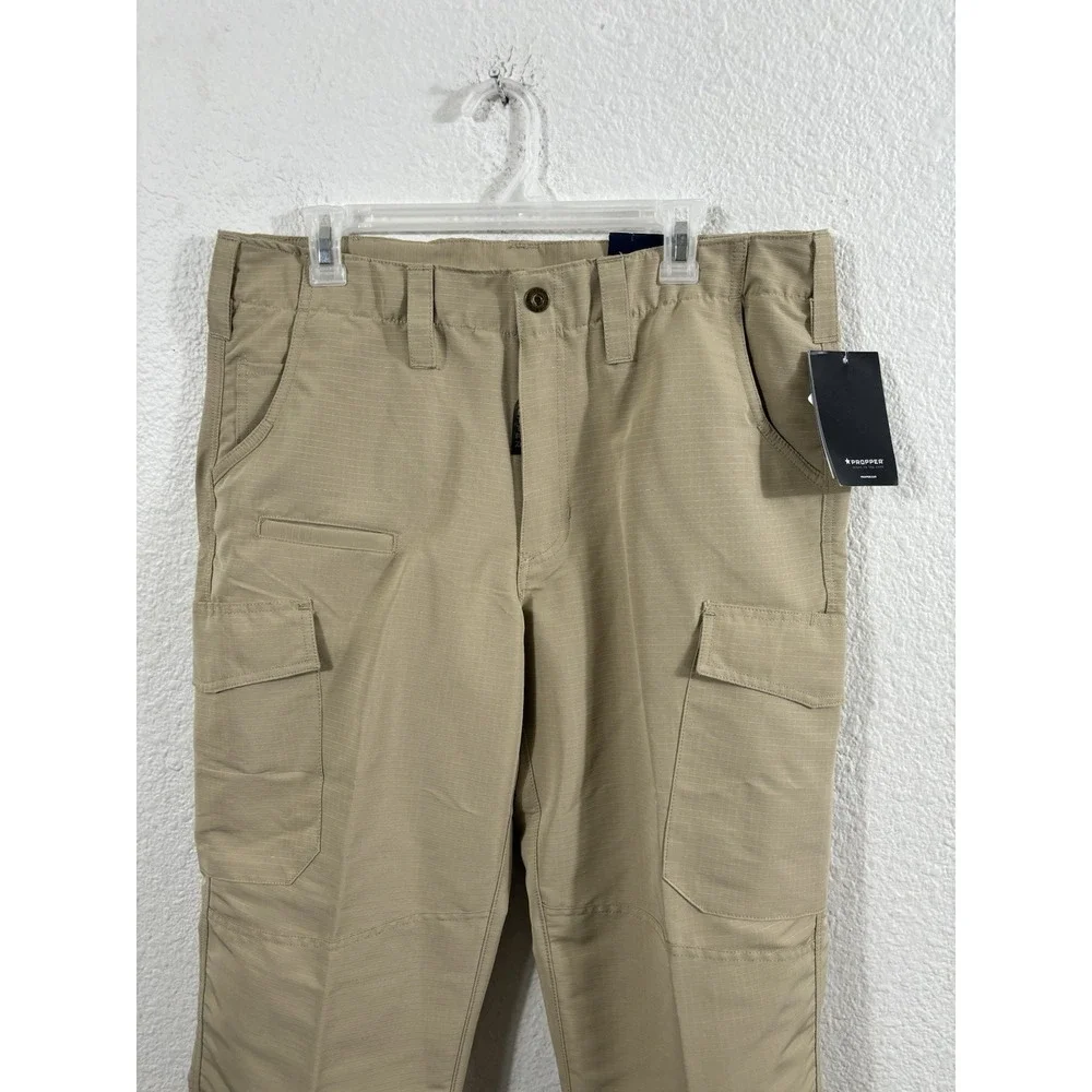 Propper‎ EdgeTec Tactical Pants Womens 14R Khaki Ripstop Cargo Teflon Work F5905